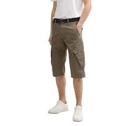 TOM TAILOR 1044708 Bermuda, 37403-Imprimé en Maille Olive, 34 Hommes