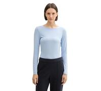 TOM TAILOR 1044909 T-Shirt à Manches Longues, 11270-Bleu Kentucky, L Femmes