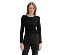 TOM TAILOR 1044909 T-Shirt à Manches Longues, 14482-Deep Black, XL Femmes