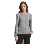 TOM TAILOR 1044923 Shirt à Manches Longues pour Femme, 39149-grey Graphical Minimal, XXL