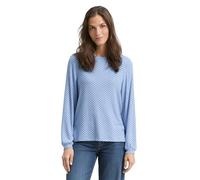 TOM TAILOR 1044923 Shirt à Manches Longues pour Femme, 39268-blue Graphical Minimal, XXL