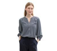 TOM TAILOR 1045237 Blouse, 37186-printed Blue White Minimal, 36 Femme