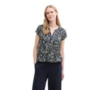 TOM TAILOR 1045238 Blouse, 37369-Structure Multicolore à Pois Bleu Marine, 40 Femmes