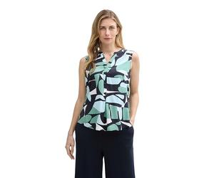 TOM TAILOR 1045253 Blouse, 37800-green Dots and Shapes Design, 44 Femmes