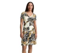 TOM TAILOR 1045309 Robe, 37999-Design de Feuilles à Coupe Neutre, 42 Femmes