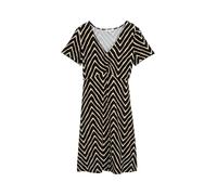TOM TAILOR 1045309 Robe, 38779-Design Zigzag Noir, 36 Femmes