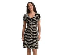 TOM TAILOR 1045309 Robe, 38779-Design Zigzag Noir, 36 Femmes