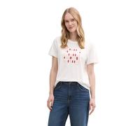 TOM TAILOR 1045534 T-Shirt, 10332-Off White, M Femmes