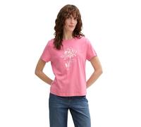TOM TAILOR 1045534 T-Shirt, 15116-Bright Rose, L Femmes