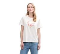 TOM TAILOR 1045534 T-Shirt, 15221-Blanc cassé, XL Femmes