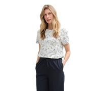TOM TAILOR 1045534 T-Shirt pour Femme, 37368 - Structure Multicolore à Pois Blancs, XL
