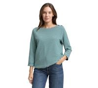 TOM TAILOR 1045536 Shirt pour Femme, 40016-mint Green Regular Stripe, XXL