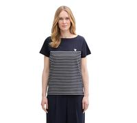 TOM TAILOR 1045544 T-Shirt, 10668-sky Captain Blue, XL Femmes