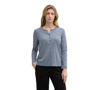 TOM TAILOR 1045558 T-Shirt, 37186-printed Blue White Minimal, XL Femmes