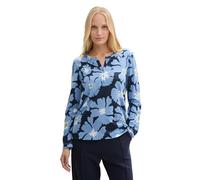 TOM TAILOR 1045558 T-Shirt, 37195-navy Paper Cut Design, M Femmes