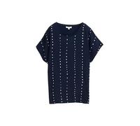 TOM TAILOR 1045569 T-Shirt, 38063-Bleu Marine à Pois, L Femmes