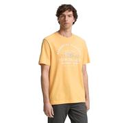 TOM TAILOR 1045625 T-Shirt, 37306-Peachy Orange White Injected, M Hommes