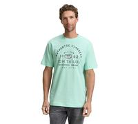 TOM TAILOR 1045625 T-Shirt, 37309-Mint Green White Injected, XL Hommes