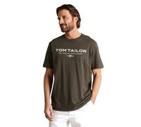 TOM TAILOR 1045773 T-Shirt, 26543-Vert Feuille Profonde, L Hommes