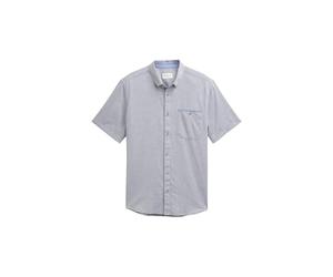 TOM TAILOR 1046086 Chemise, 37975-navy Structured Slub, L Hommes