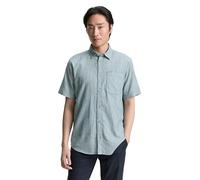 TOM TAILOR 1046098 Chemise, 37915-Green Slub Structure, M Hommes