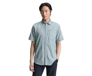 TOM TAILOR 1046098 Chemise, 37915-Green Slub Structure, M Hommes