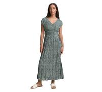 TOM TAILOR 1046492 Robe, 38116-Abstract Tel Green Grid Design, 36 Femmes