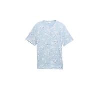 TOM TAILOR 1046764 T-Shirt, 37973-powder Blue Stripe Palm Design, M Hommes