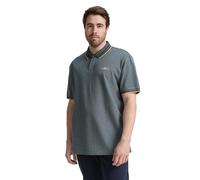 TOM TAILOR 1047013 Polo, 35198-Navy Grey Mint Twotone, 4XL Grande Taille Hommes