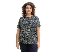 TOM TAILOR 1047021 T-Shirt, 37369-Structure Multicolore à Pois Bleu Marine, 50 Femmes