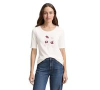 TOM TAILOR 1047062 T-Shirt, 10332-Off White, S Femmes
