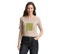 TOM TAILOR 1047062 T-Shirt, 32208-Soft Taupe Grey, L Femmes