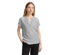TOM TAILOR 1047177 Blouse, 35912-navy White Thin Stripe, 34 Femmes