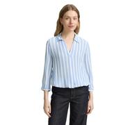 TOM TAILOR 1047179 Blouse, 35221-offwhite Blue Vertical Stripe, 32 Femmes