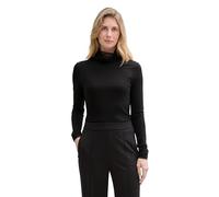 TOM TAILOR 1047239 T-Shirt à Manches Longues, 14482-Deep Black, L Femmes