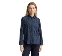 TOM TAILOR 1047586 Chemisier pour Femme, 39036-Small Blue Wave Print, 46