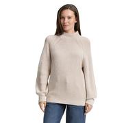 TOM TAILOR 1047670 Pull-Over, 38704-Soft Taupe Rib Structure, M Femme