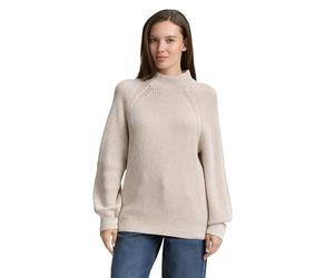 TOM TAILOR 1047670 Pull-Over, 38704-Soft Taupe Rib Structure, M Femme