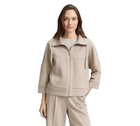 TOM TAILOR 1047715 Veste de survêtement, 32208-Soft Taupe Grey, S Femme