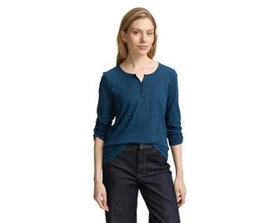 TOM TAILOR 1047729 T-Shirt, 38828-Petrol Navy Vichy Print, M Femmes