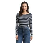 TOM TAILOR 1047730 T-Shirt à Manches Longues, 38573-Navy Offwhite Tee Stripe, L Femmes