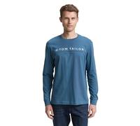 TOM TAILOR 1047769 T-Shirt à Manches Longues, 38224-Real Teal Blue, XS Hommes