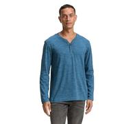 TOM TAILOR 1047787 T-Shirt à Manches Longues, 38721-Real Teal Blue Multi Inject, XL Hommes