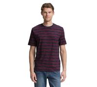 TOM TAILOR 1047810 T-Shirt, 38628-Navy Yarn Dye Stripe, XL Hommes