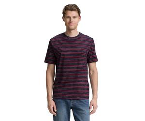 TOM TAILOR 1047810 T-Shirt, 38628-Navy Yarn Dye Stripe, XL Hommes