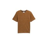 TOM TAILOR 1047810 T-Shirt, 38631-Deep Cognac Yarn Dye Stripe, XL Hommes