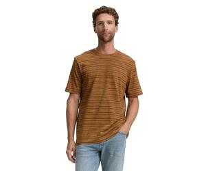 TOM TAILOR 1047810 T-Shirt, 38631-Deep Cognac Yarn Dye Stripe, XXL Hommes