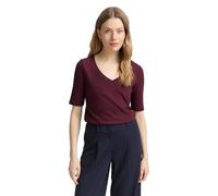 TOM TAILOR 1048308 T-Shirt, 16427-Bordeaux Red, S Femmes