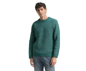 TOM TAILOR 1048801 Pull-Over, 37090-Dark Green Melange White Core, L Homme