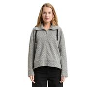 TOM TAILOR 1049011 Veste de survêtement, 39179-black White Argyle Structure, XXL Femme